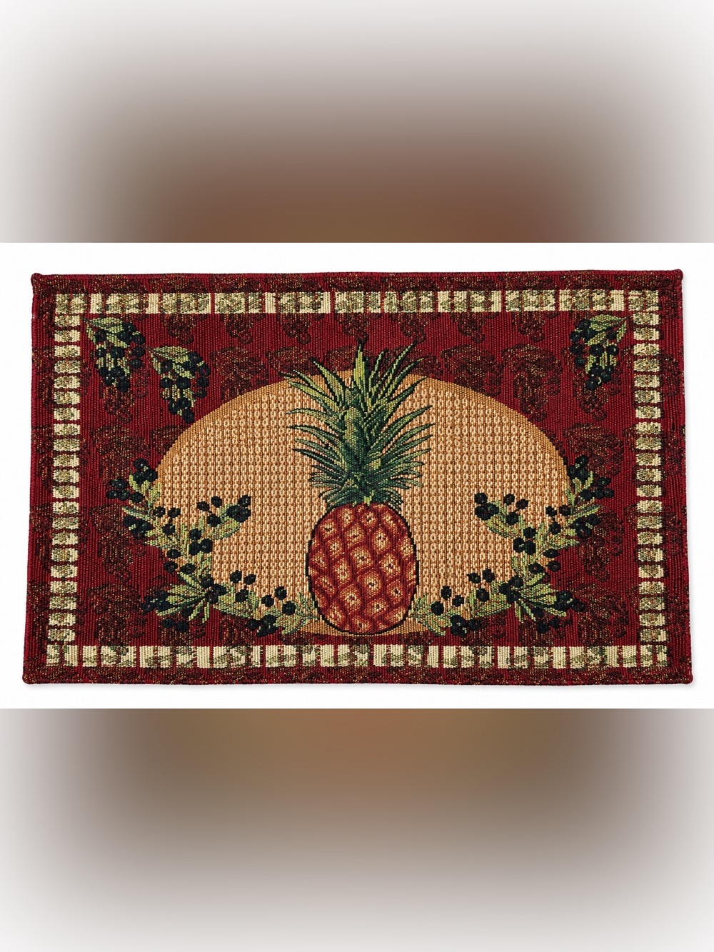 Vintage Pineapple Tapestry Placemat Tropical Fruit Retro Cottage Boho Decor